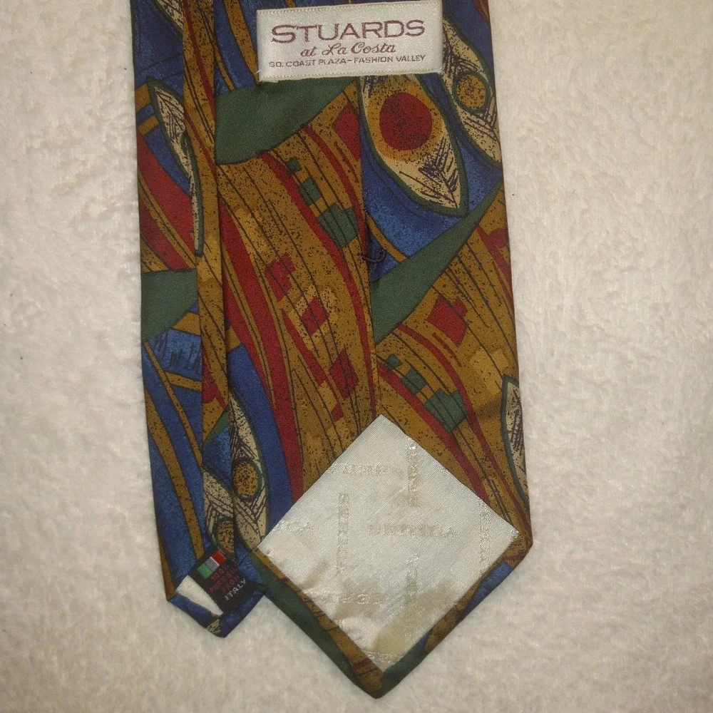 STUARDS MENS TIE AT LA COSTA SO. COAST PLAZA FASHION VALLEY TIE SILK FROM ITALY